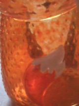 Jolie veilleuse Petit Renard en verre peint à LED  H=14cm