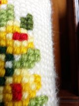 Coussin canevas vintage