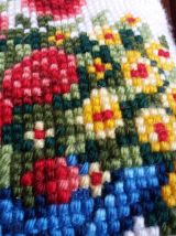 Coussin canevas vintage