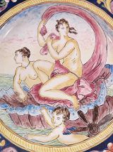 GRAND PLAT EN FAÏENCE MARIE GALLOIS A.DUMAS 1909