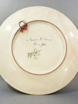 GRAND PLAT EN FAÏENCE MARIE GALLOIS A.DUMAS 1909