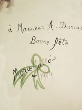GRAND PLAT EN FAÏENCE MARIE GALLOIS A.DUMAS 1909