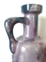 Vase bouteille en céramique craquelée vintage 