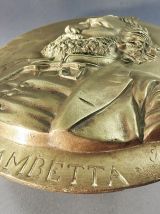 MEDAILLE GAMBETTA EN BRONZE