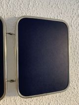 Miroir vintage 1960 triptyque barbier marine - 19 x 43 cm