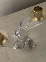 Bougeoir Schneider cristal 1950/60