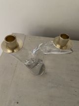 Bougeoir Schneider cristal 1950/60