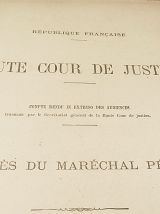 HAUTE COUR DE JUSTICE PROCES DU MARECHAL PETAIN 1945 