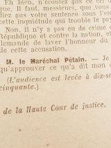 HAUTE COUR DE JUSTICE PROCES DU MARECHAL PETAIN 1945 