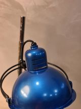 lampadaire reglable  bleu metal et chrome  bonne etat 1975 a
