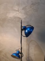lampadaire reglable  bleu metal et chrome  bonne etat 1975 a