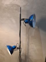 lampadaire reglable  bleu metal et chrome  bonne etat 1975 a