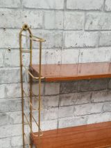 etagere vintage acier , 1960  faux bois bon etat vue son age