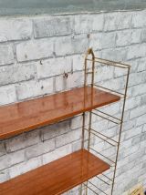 etagere vintage acier , 1960  faux bois bon etat vue son age