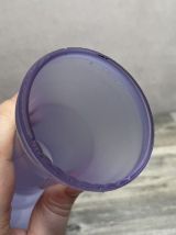 Paire de vase ampoule en verre violet mauve