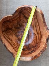 Saladier rustique en bois d'olivier 