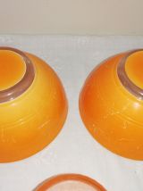 Suite 6 bols Duralex colorés vintage 