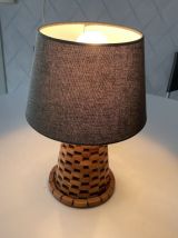 Lampe en bois années 70