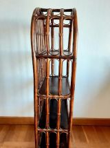 Bibliothèque en rotin vers 1960 