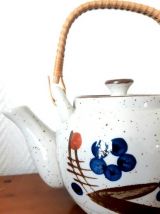 Service à thé en grès aux groseilles, Japon vintage 