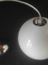 Suspension globe blanc opaline