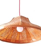 Suspension en paille de rotin 