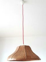 Suspension en paille de rotin 