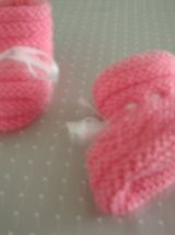 Chaussons bébé Naissance  tricotés main 