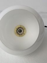 PAIRE D’ANCIENNES SUSPENSIONS EN OPALINE 10 CM VINTAGE