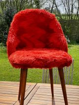 Chaise moumoute vintage