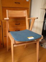 Série de 6 chaises bridge à accoudoirs, design 50