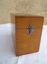 boite a fiches en bois ,vintage