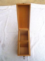 boite a fiches en bois ,vintage