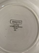 4 assiettes plates Digoin Sarreguemines Ninette.