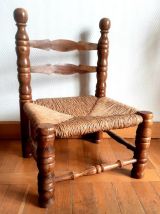 Chaise basse coin de feu Dudouyt 1940 