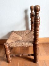 Chaise basse coin de feu Dudouyt 1940 