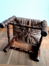 Chaise basse coin de feu Dudouyt 1940 