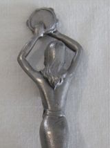 Statuette figurine étain d'art danseuse flamenco ciselée