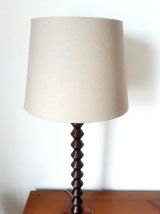 Grande lampe en bois art déco style Dudouyt 