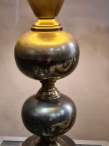 lampe de style barbier, laiton et bronze  1960 a 75  avec so