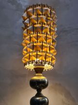 lampe de style barbier, laiton et bronze  1960 a 75  avec so