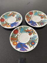 Lot 3 coupelles Acapulco Villeroy et Boch fleurs et oiseaux 