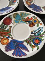 Lot 3 coupelles Acapulco Villeroy et Boch fleurs et oiseaux 