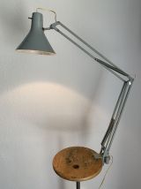 Lampe vintage 1960 d'architecte Luxo L1 ciment - 80 cm
