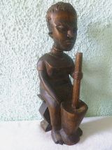 statuette femme africaine, bois 