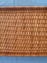 plateau de service osier, vintage 