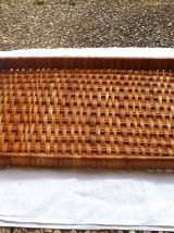 plateau de service osier, vintage 