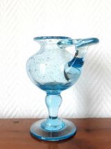 Lampe à huile en verre bullé Biot 