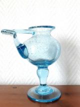 Lampe à huile en verre bullé Biot 