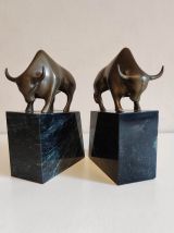 serre-livres taureaux art déco